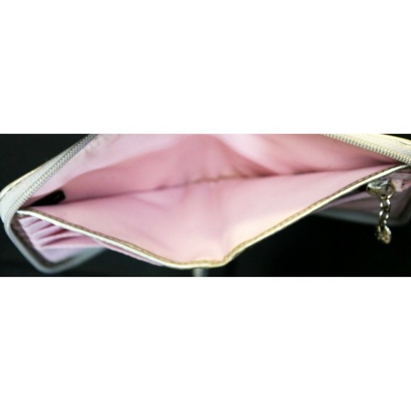 Coach Signature Zipper Wallet Wristlet ID White Folding Canvas Multiple Pocket - Picture 5 of 12